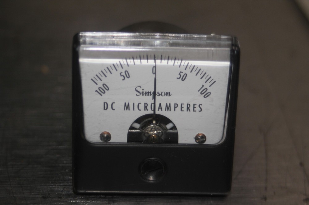 Simpson DC Microamperes Meter 100/0/100