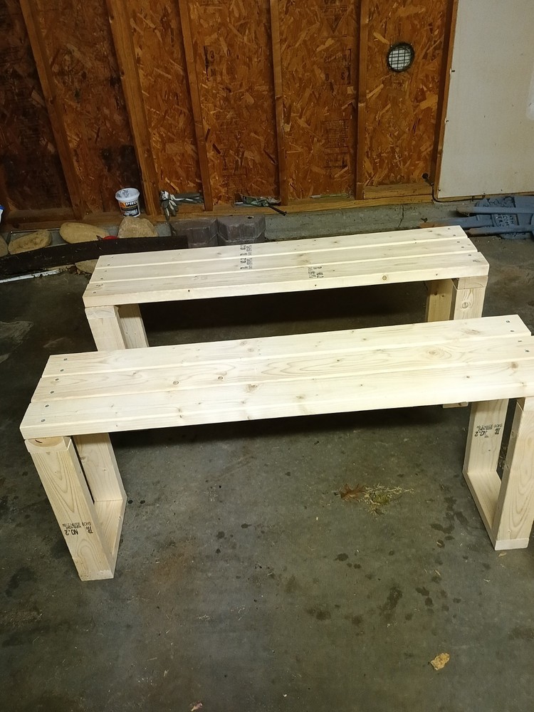2 Big Benches Solid Wood