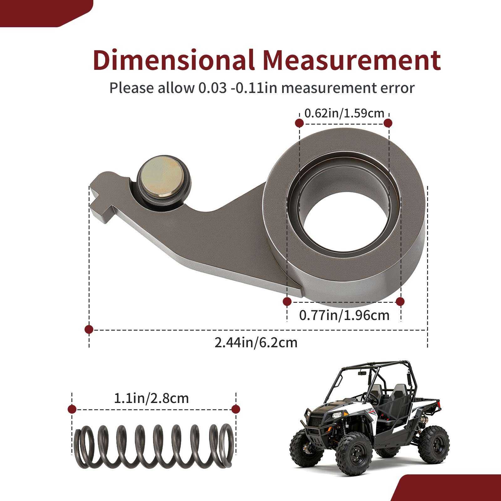 Drive Train Roller Pawl 3235452 & Spring for Polaris Ranger 570 Crew 570 2014-25
