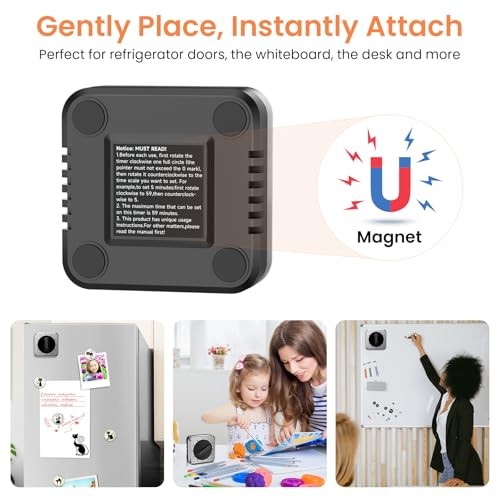 Mechanical Kitchen Timer with Magnet: Wind Up Cooking Timer Clock with Loud