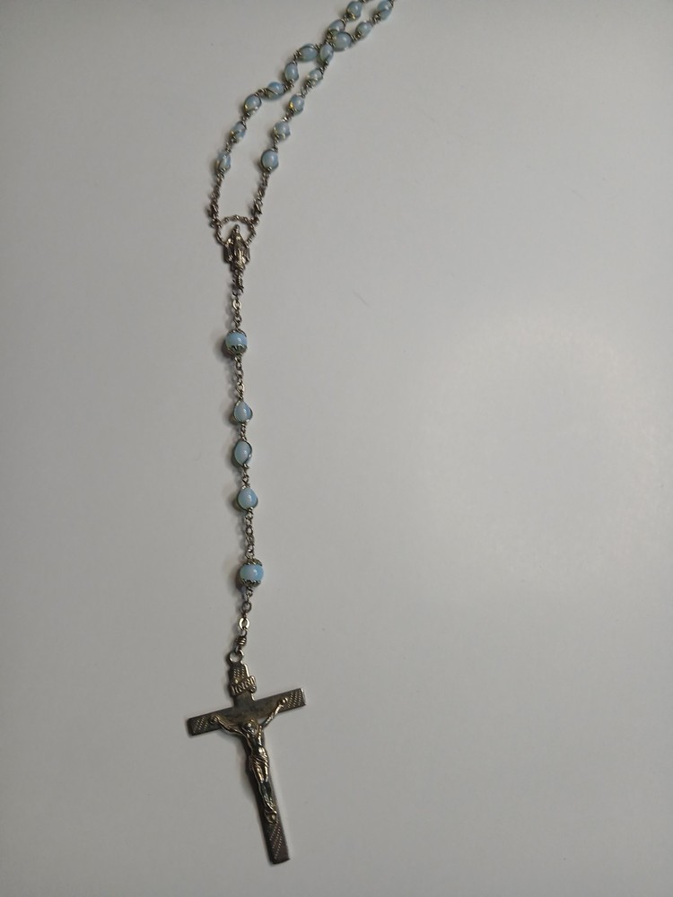 vintage iridescent rosary