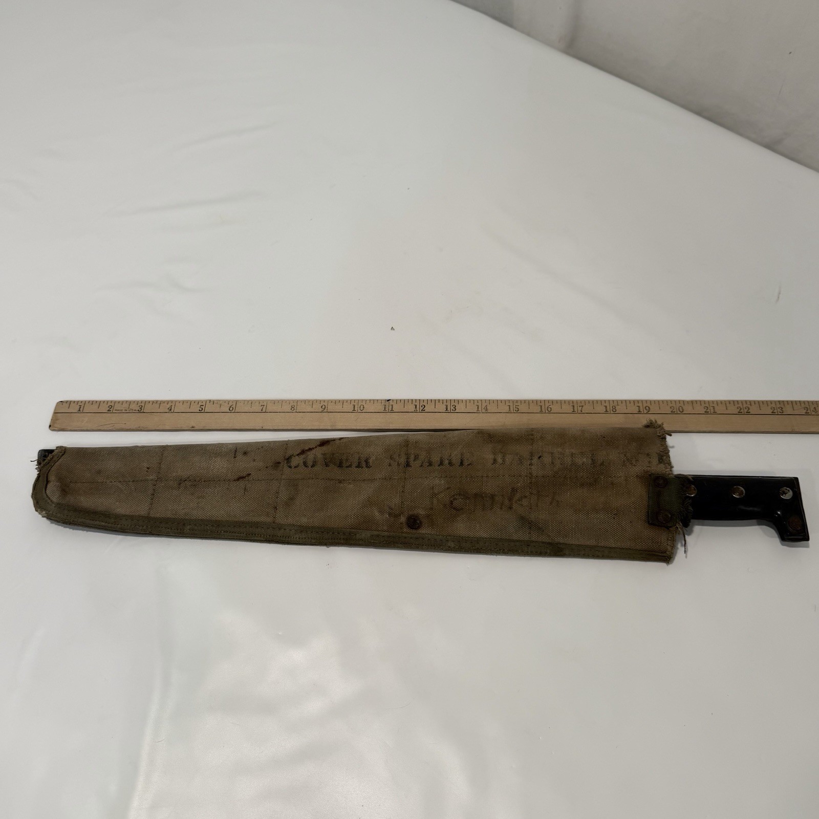 Vintage US Machete with Sheath, "Midwest Japan" 23 Inches - 18” Blade