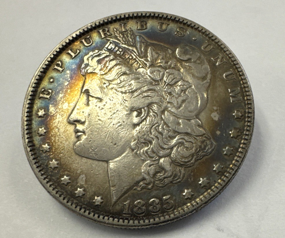 1885 P Morgan Silver Dollar Toned
