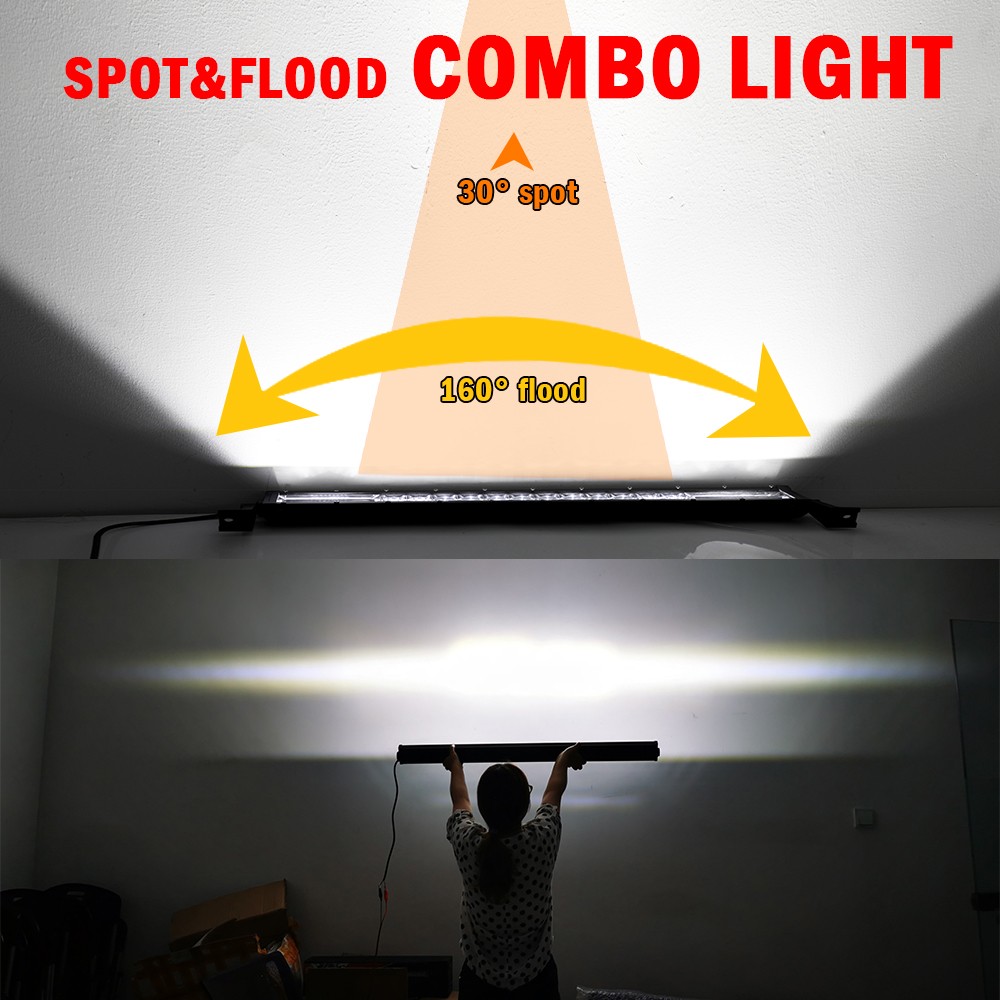 For 07-14 Toyota FJ Cruiser 52" Curved LED Light Bar w/Roof Mount Bracket & Wire