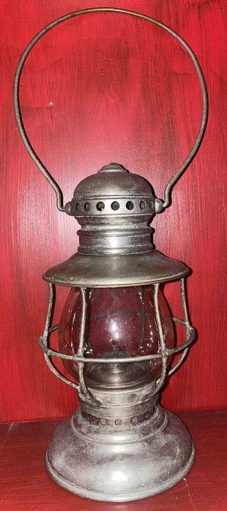 Antique Pullman Presentation RR Lantern Lamp