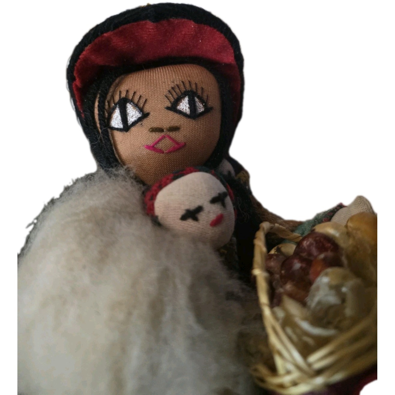 3 Handmade Peruvian Folk Art Dolls Traditional Andean Textile Clothing Vintage