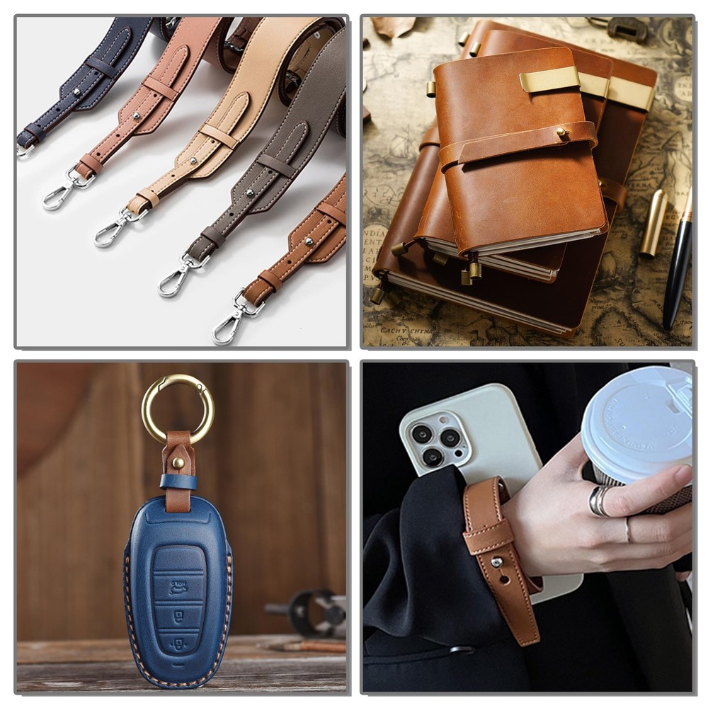 120 Sets Round Head Button Stud Assorted Sizes Button Screw Stud for Leather ...