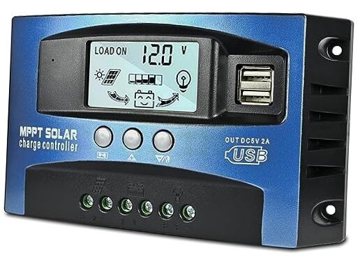 [Upgraded] 30A MPPT Solar Charge Controller, 12V/ 24V Solar Panel 30A MPPT-Blue