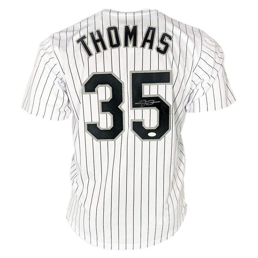 Frank Thomas Signed Chicago Pinstripe Baseball Jersey (JSA)