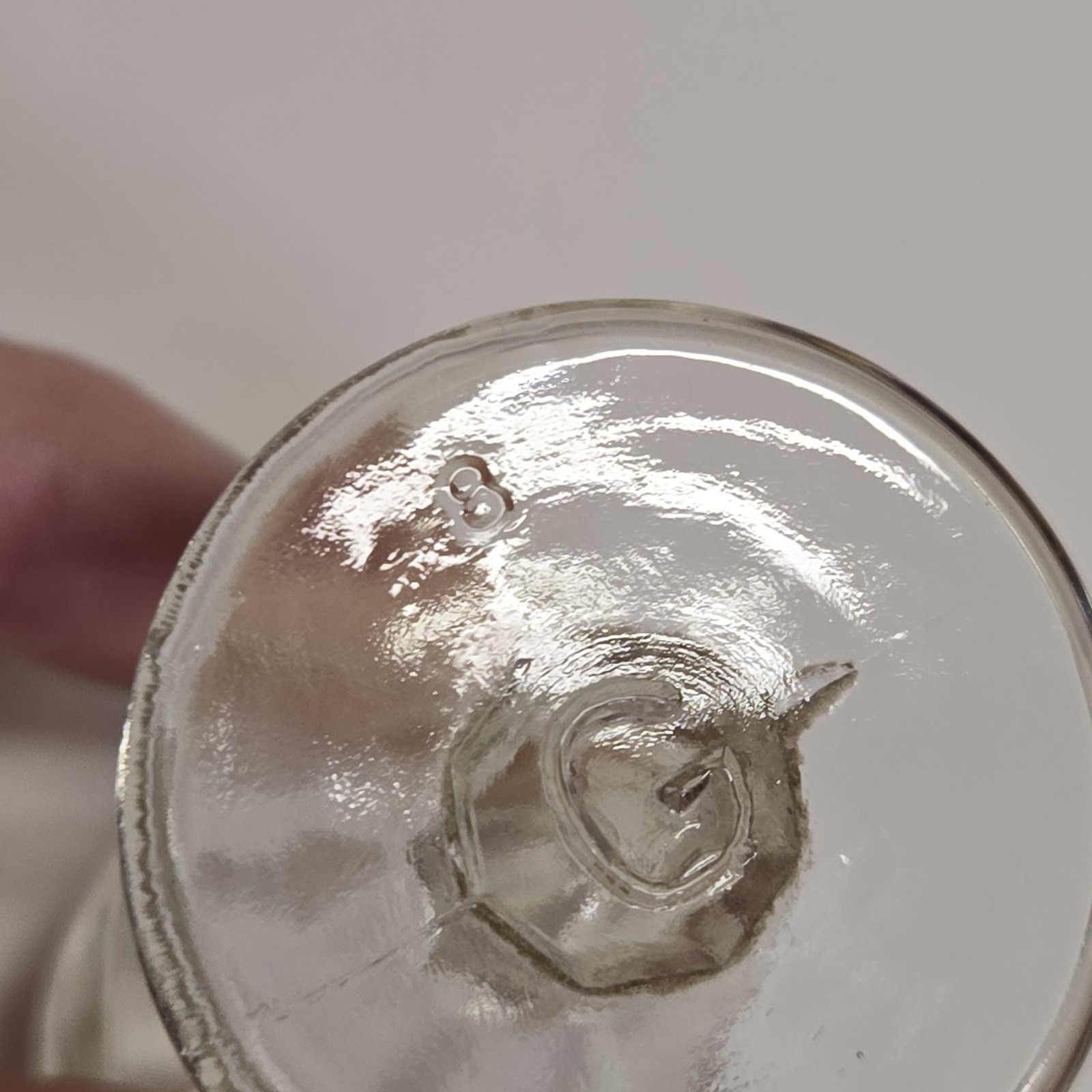 Vintage Gulfport 8 Paneled Clear Glass Eye Wash Cup Marked G