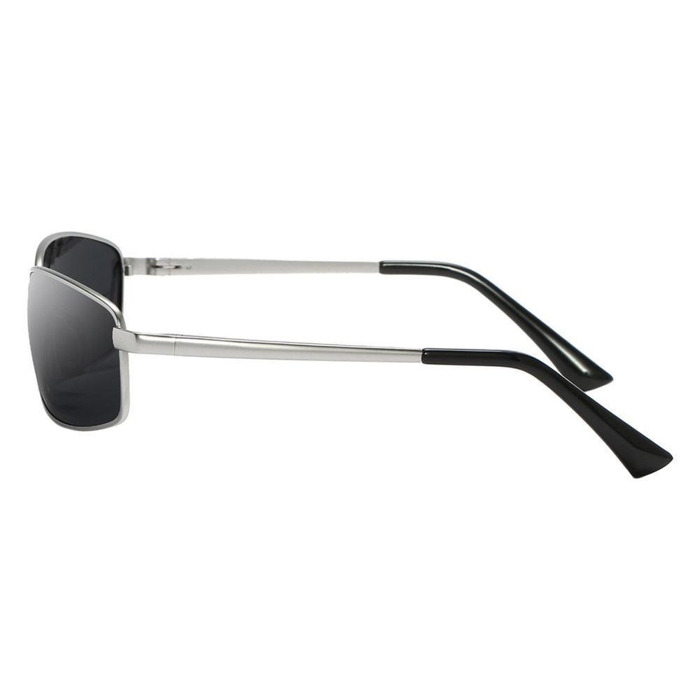 ZHILE Wrap Polarized Sunglasses Rectangular Metal Frame Classic Style Large S...