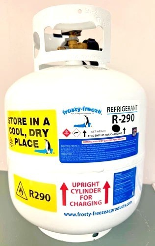 RI34a Replacement, 12.5 Lbs., Industrial Natural Organic Modern Refrigerant R290