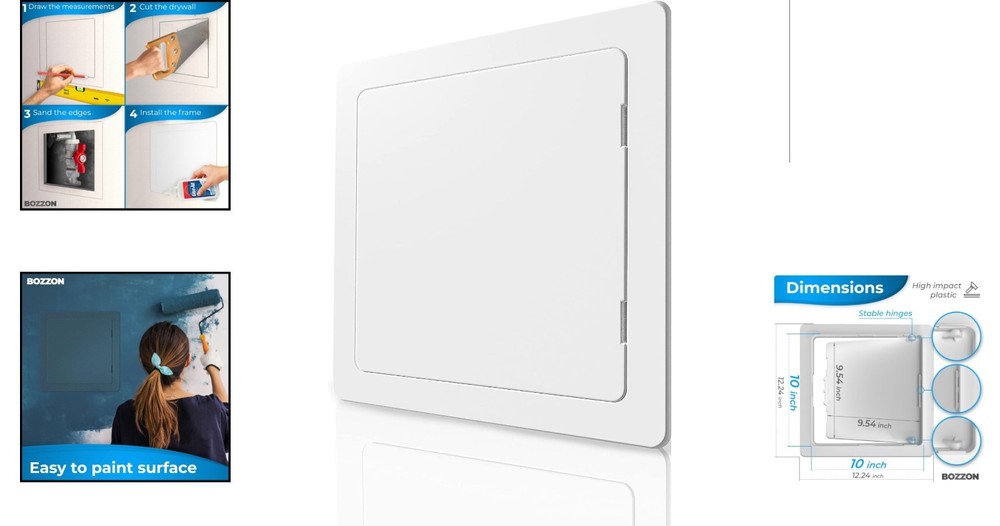 Versatile 10x10 Inch Drywall Access Panel - Easy Installation & Durable Design