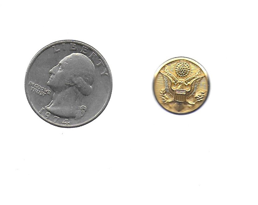 Brass Uniform Button Eagle & Shield; Unbranded