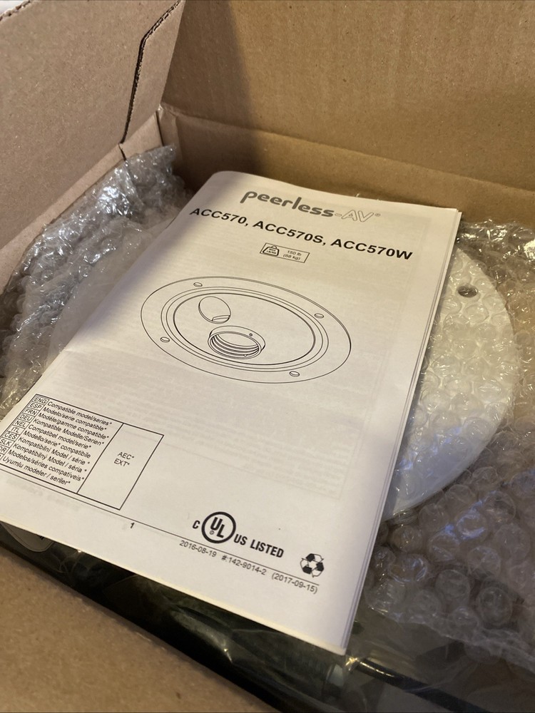 Peerless AV Projector Round Ceiling Plate ACC570 White **NEW