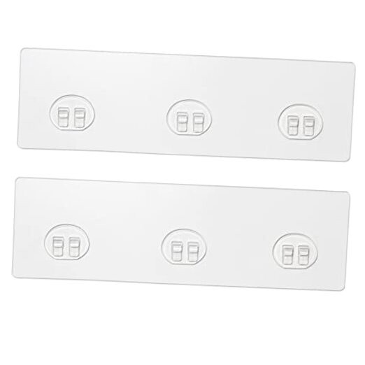 2 Pack Shower Caddy Adhesive for Replacement, Strong Transparent -2pcs 3 Hooks