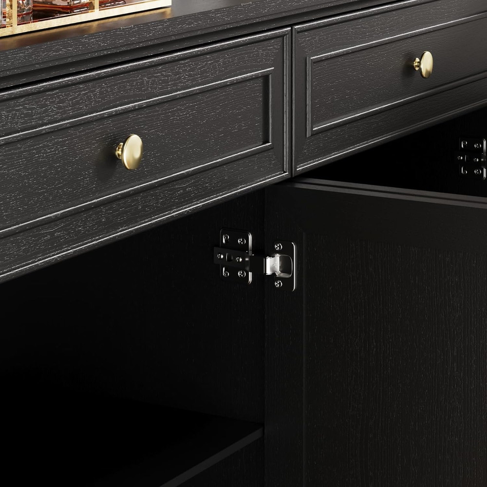 Rustic 47.6" Buffet Sideboard with Drawers & Doors for Kitchen or Dining Room