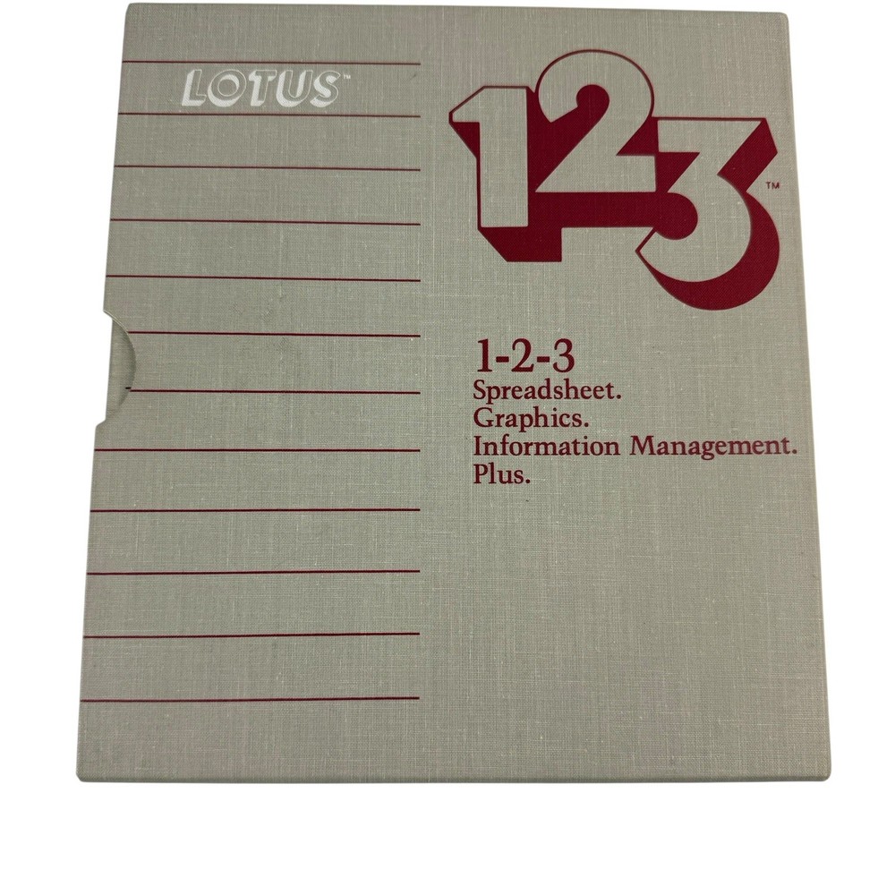 Vintage IBM PC Lotus 1-2-3 Version 1A Spreadsheet Graphics Software Manual Set