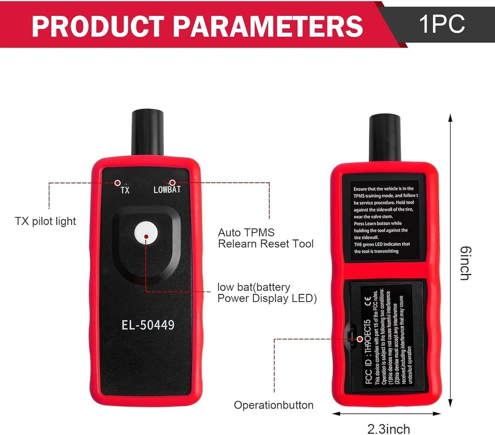 1 PCS TPMS Relearn Tool EL-50449, Ford TPMS Reset Tool, Tire Sensor Reset, Compa