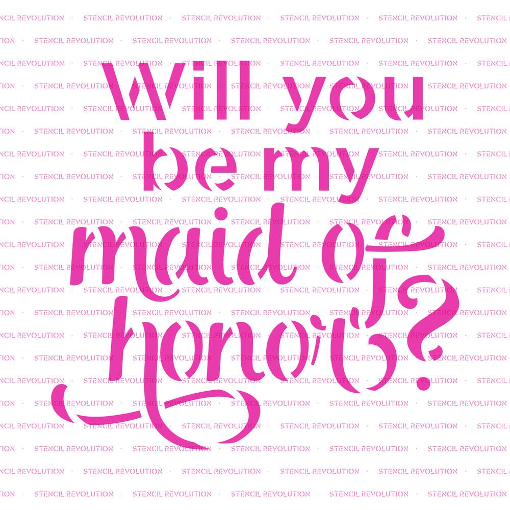 Will You Maid Cookie Stencil - Durable & Reusable Mylar Stencils