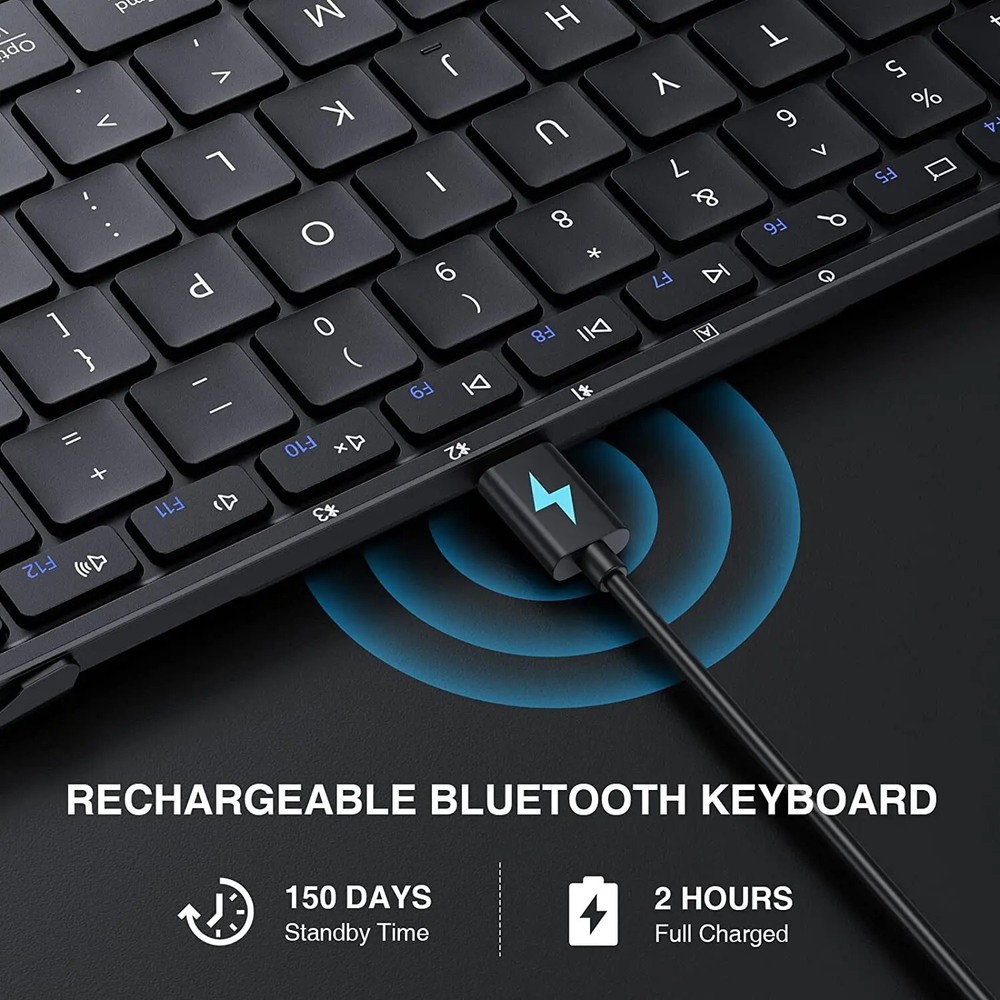 ProtoArc Foldable Bluetooth Keyboard, XK01 Folding Wireless Portable Keyboard