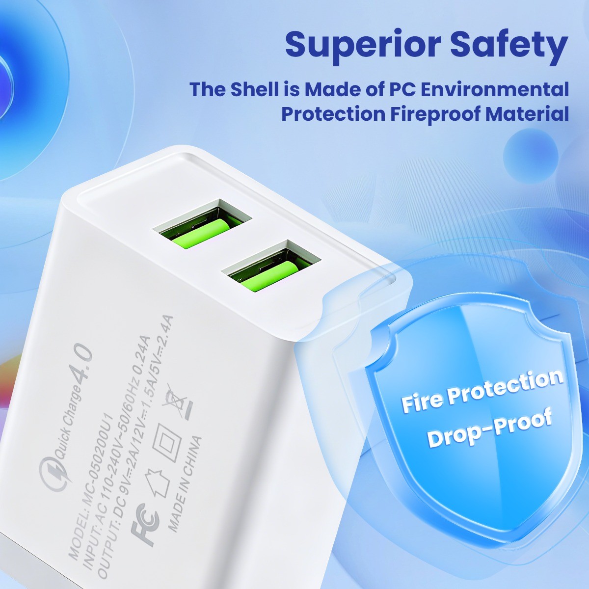 USB Wall Charger Dual Port USB Cube Power Adapter Charger Plug Block ...