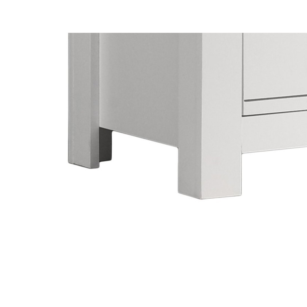 21.5"W White 2 Drawer Nightstand Bedside Table Engineered Wood