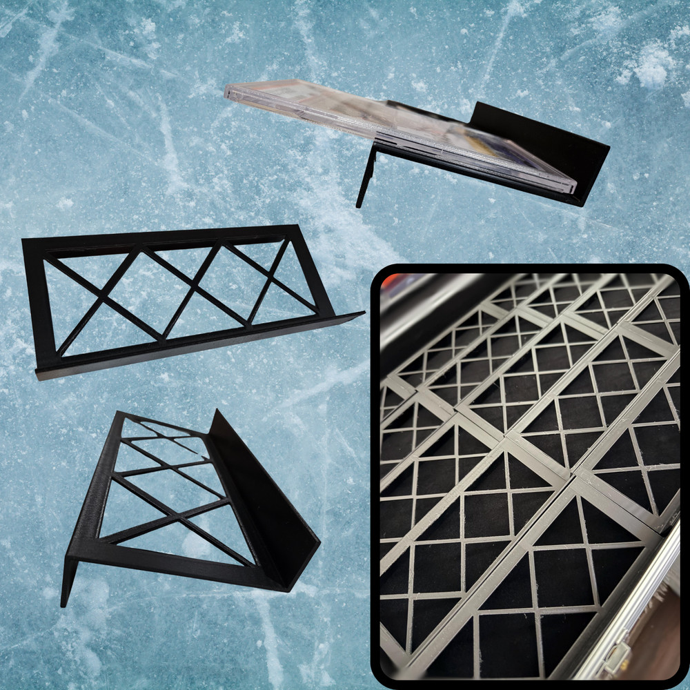 Display Case Card Riser Stands - Perfect for 24x36 Cases- 33 Risers! Holds slabs