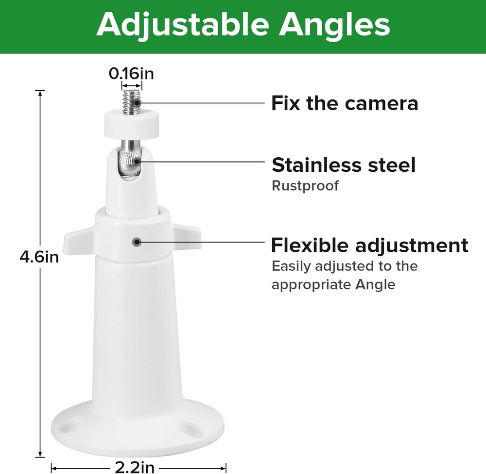 2Pack Security Camera Mounting Bracket for Eufy Solocam S220/C210, Eufycam 2C/2C