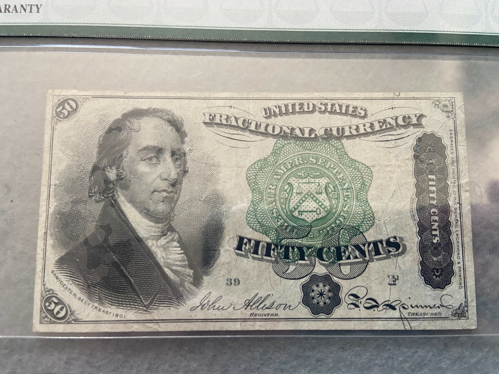 50 Cent United States Fractional Currency PMG Certified