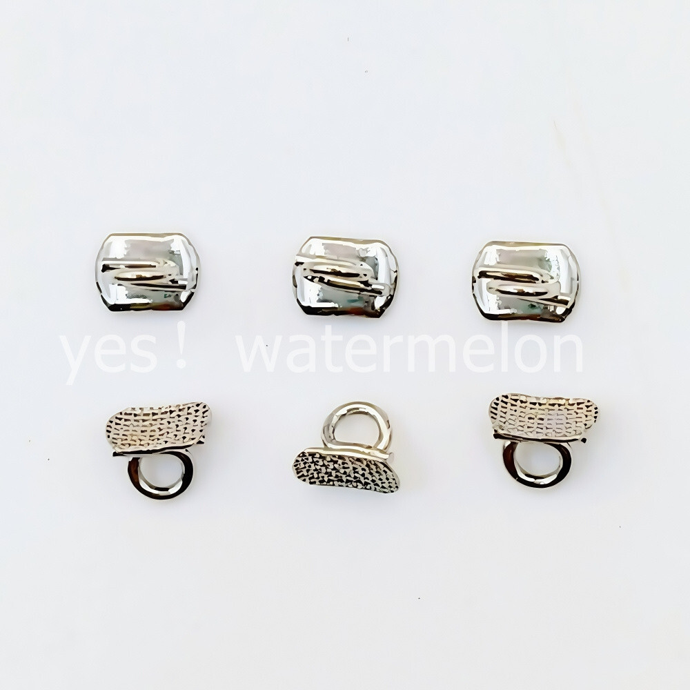 100 Pcs Dental Orthodontic Direct Bond Eyelet Rectangular Base Lingual Button