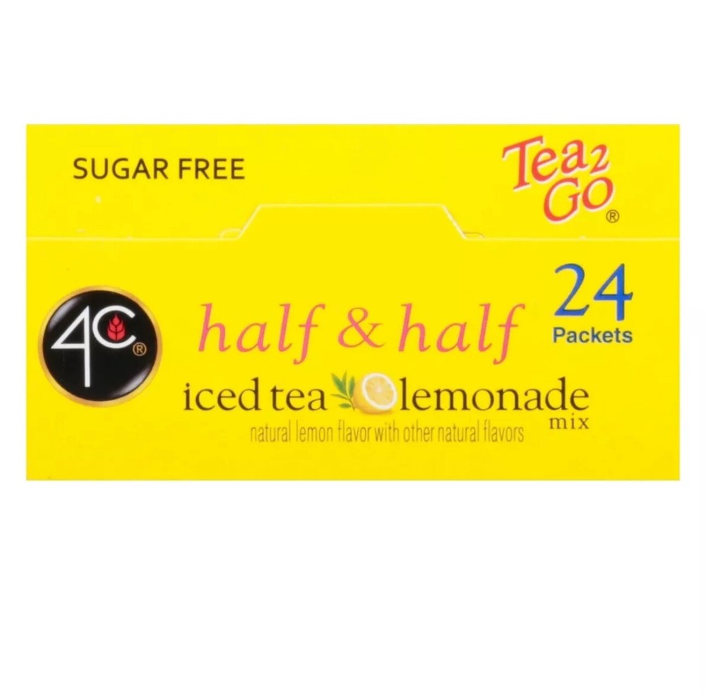 4C Half & Half Iced Tea Lemonade Mix- Sugar Free, 24 Packets