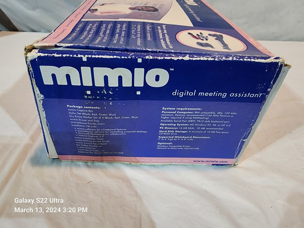 Mimio Digital Assistant Version 1.0 Windows95, 98, NT 4.0