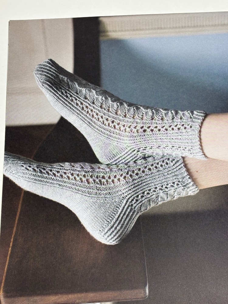 Socks Knitting Pattern Sizes 6.75-10.75 in Pages from Book