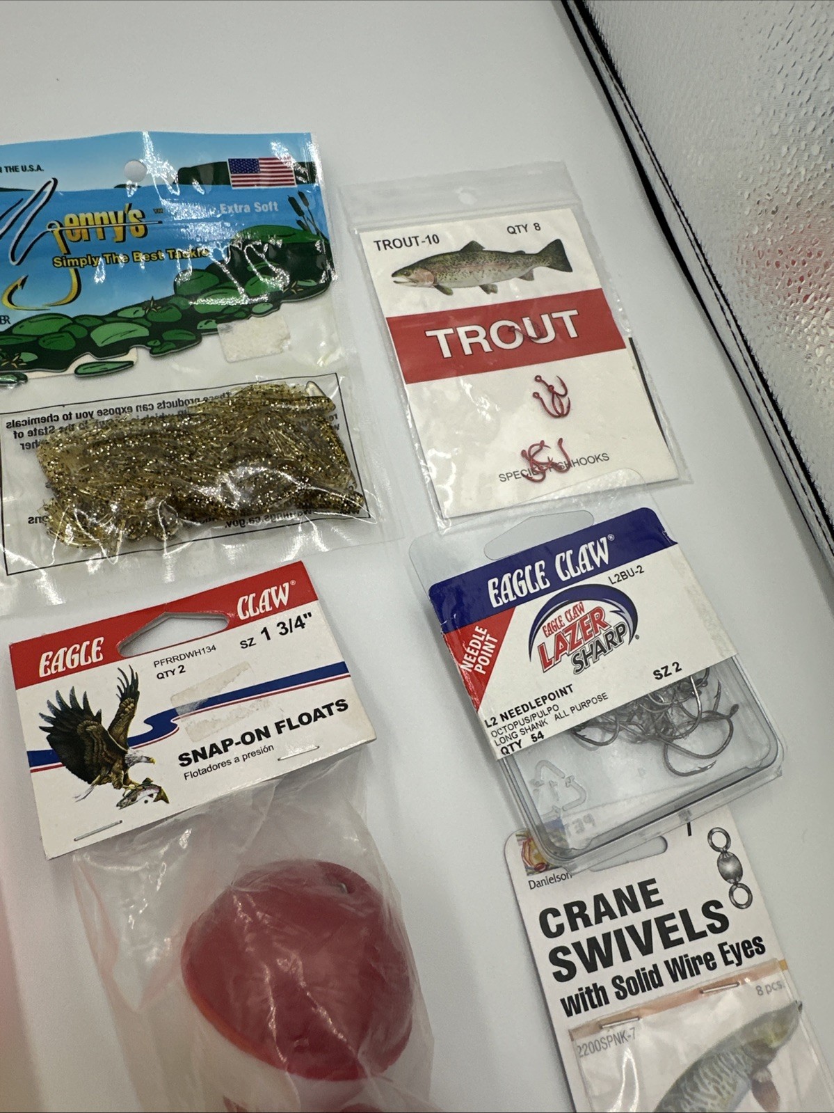 Fishing Tackle Lot Floats Swivels Hooks Sinkers Eagle Claw Trout Panfish