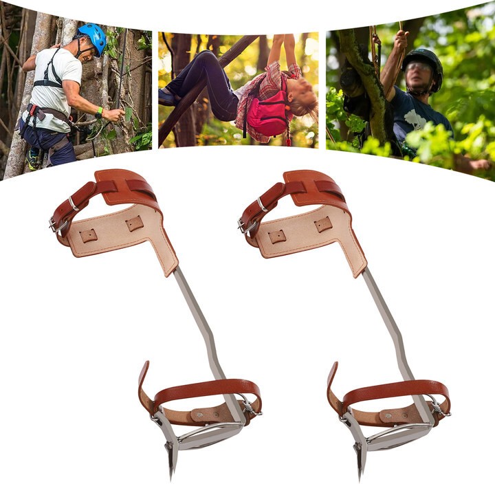 Tree Climbing Spike Set Adjustable Pole Climbing Spurs Tool Climber Strap Gaffs
