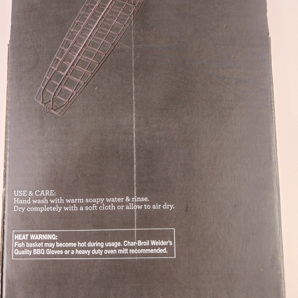 Char-Broil Non Stick Fish Basket Grill Basket Detchable Handle