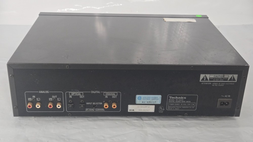 Technics SV-DA10 DAT Digital Audio Tape Deck MASH