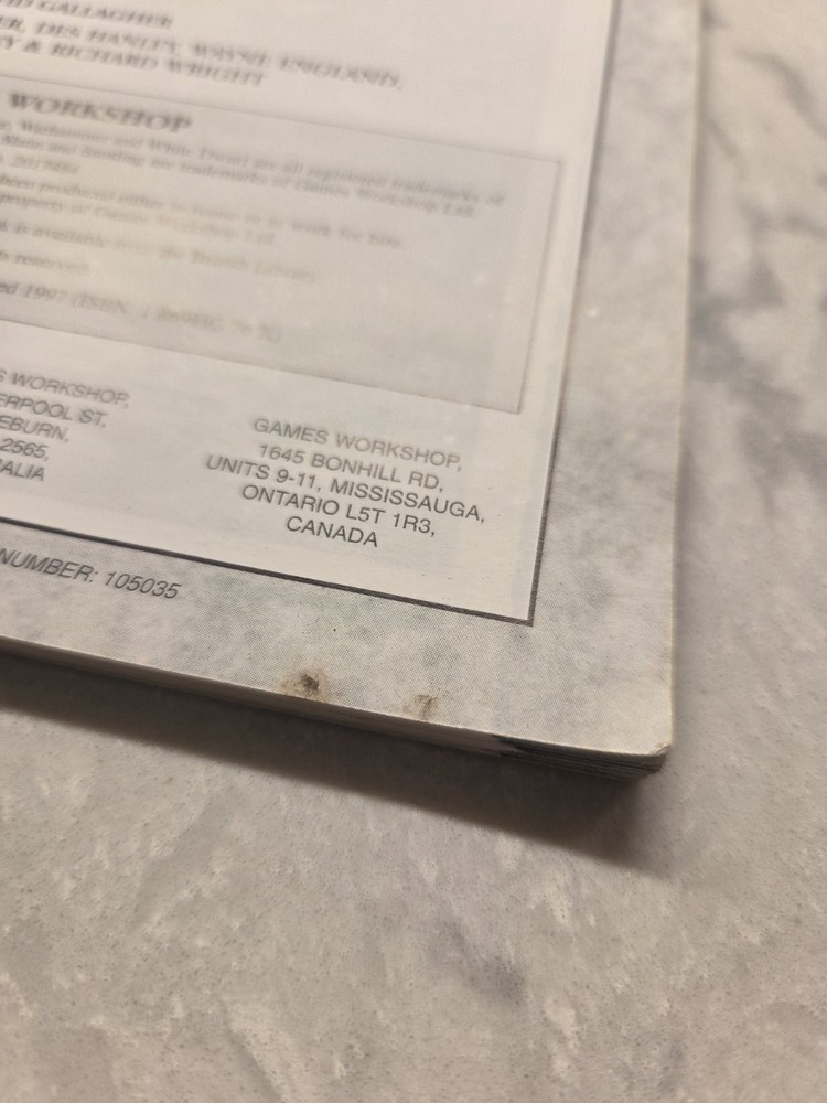 Warhammer Magic Rulebook 1997 Used Games Workshop 2nd Edition Softcover