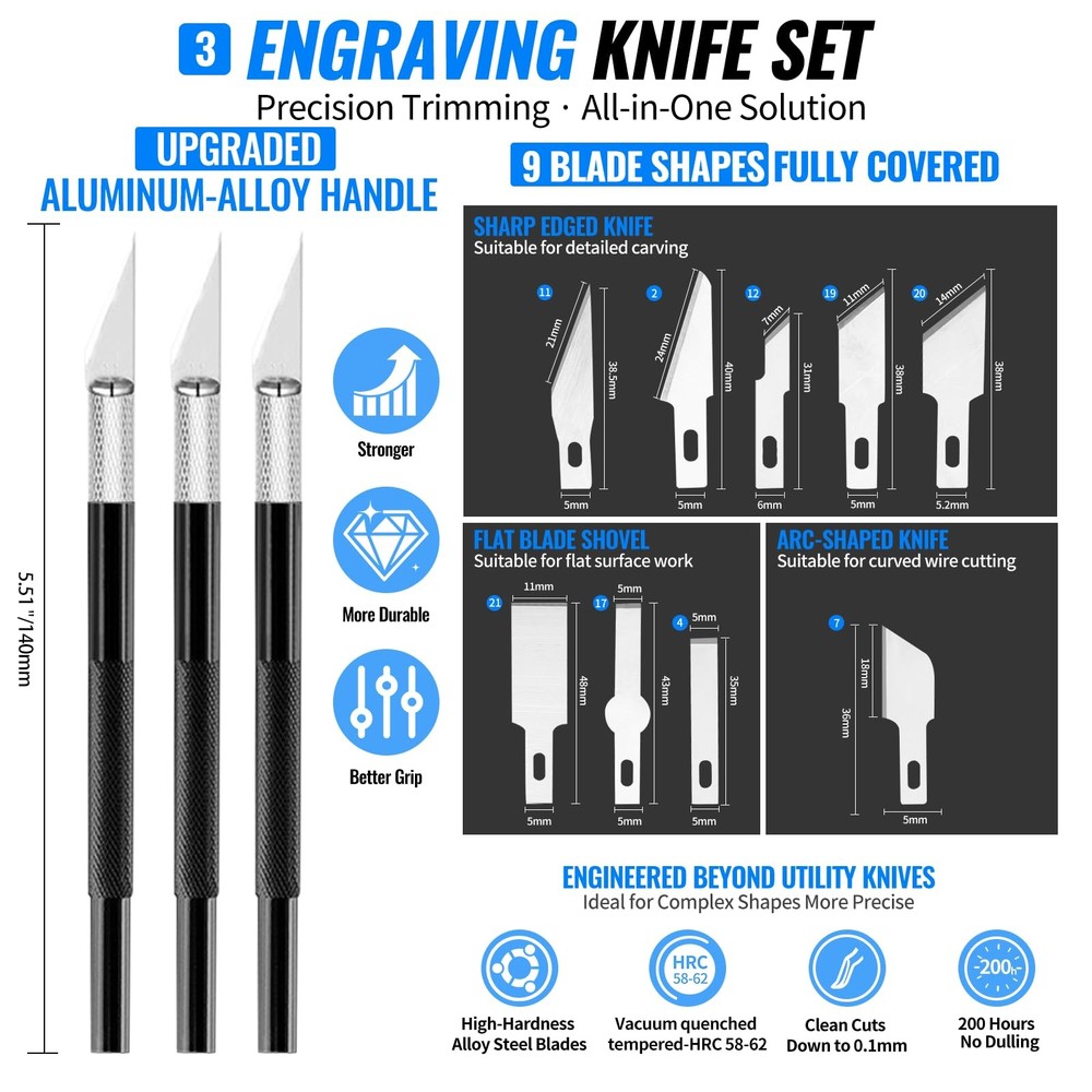 68Pcs 3D Printer Tools Kit with Storage Case, Accessories -...