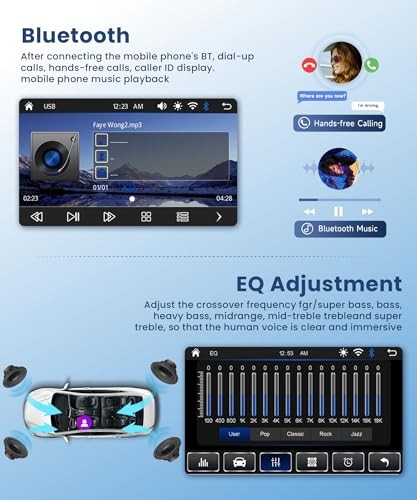 2 DIN Car Stereo Wireless Carplay&Android Auto, USB-C Head Unit 7” Touch
