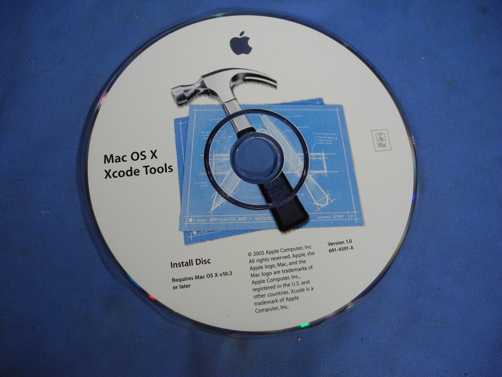 Mac OS X Xcode Tools Version 1.0 Install Disc Only 691-4591-A (FREE SHIPPNG!)