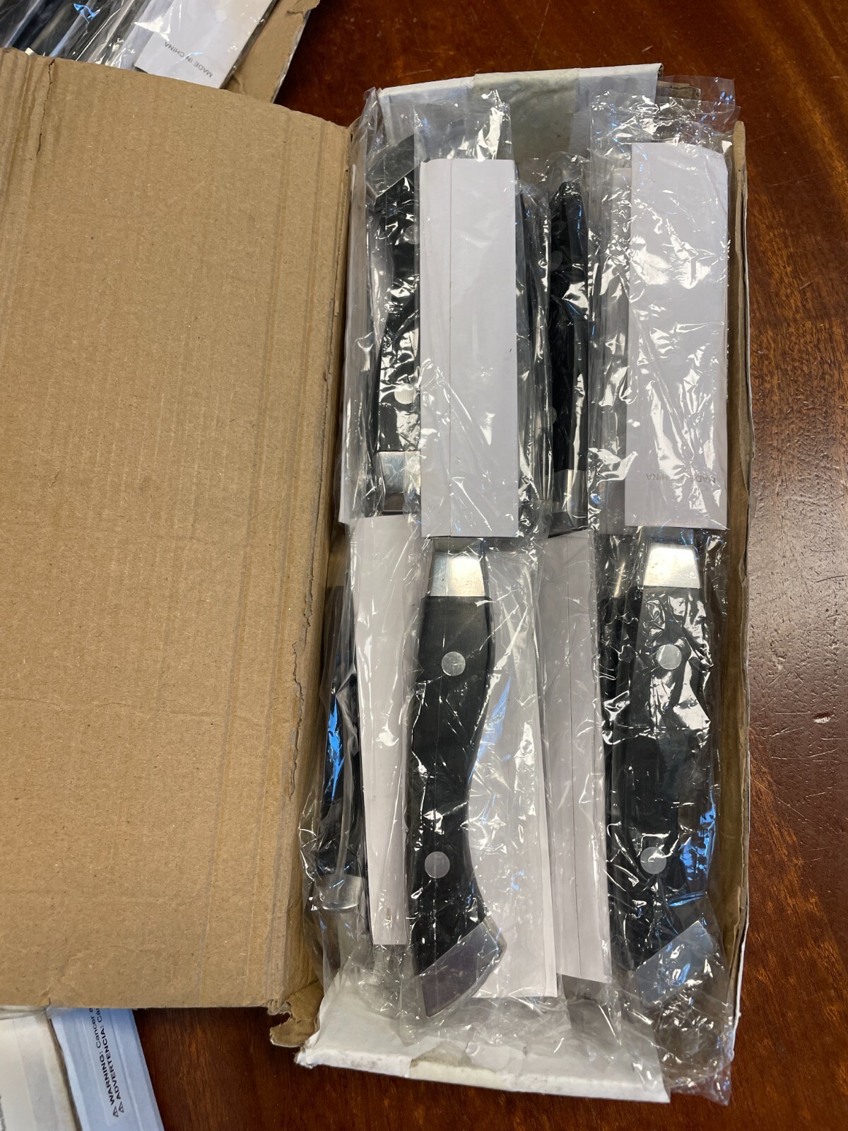 Walco 670527 Jumbo Boston Chop Knife with Black Handle - approx 6 Dozen, (71ea)