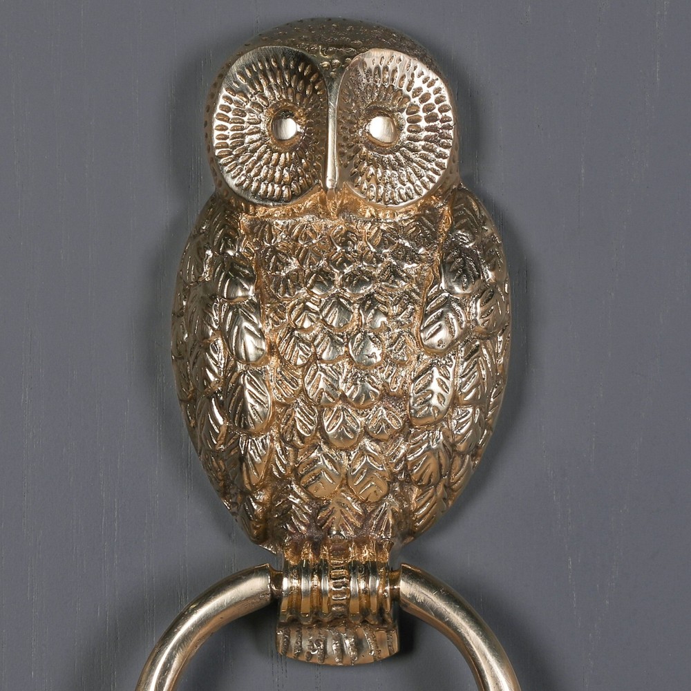 Classical Solid Brass Owl Door Knocker Country Style