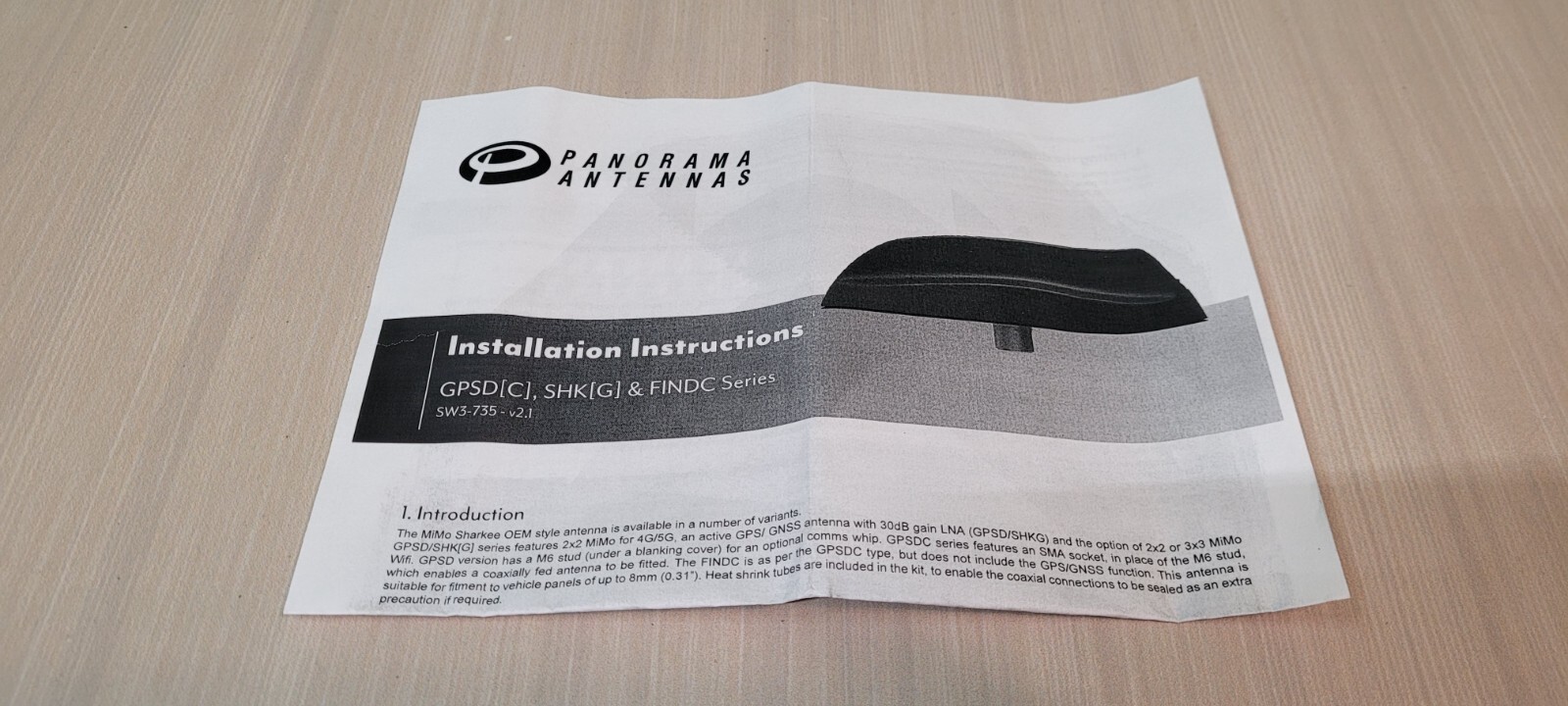 Panorama SHKG-7-27-24-58 5-in-1 Antenna with MIMO 4G LTE, MIMO WiFi, GPS