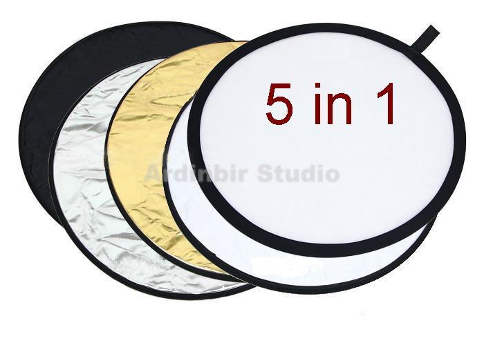 42" 5 in 1 Round Studio Reflector Diffuser Disc Set