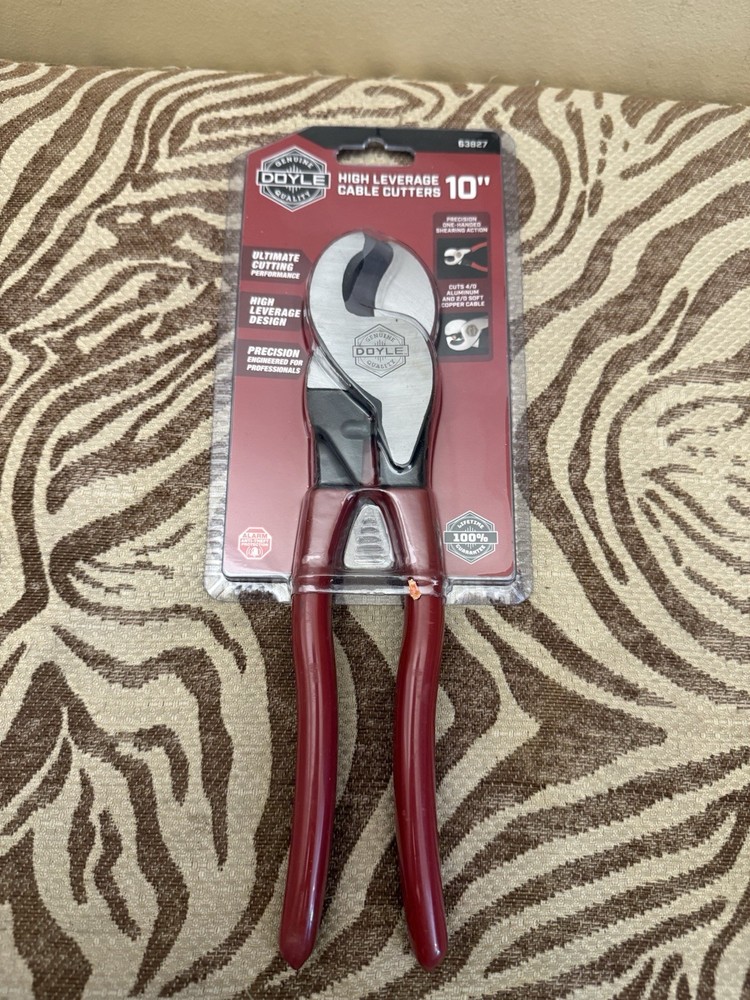 Doyle High Leverage Wire/cable Cutters 10" Red Grips 63827