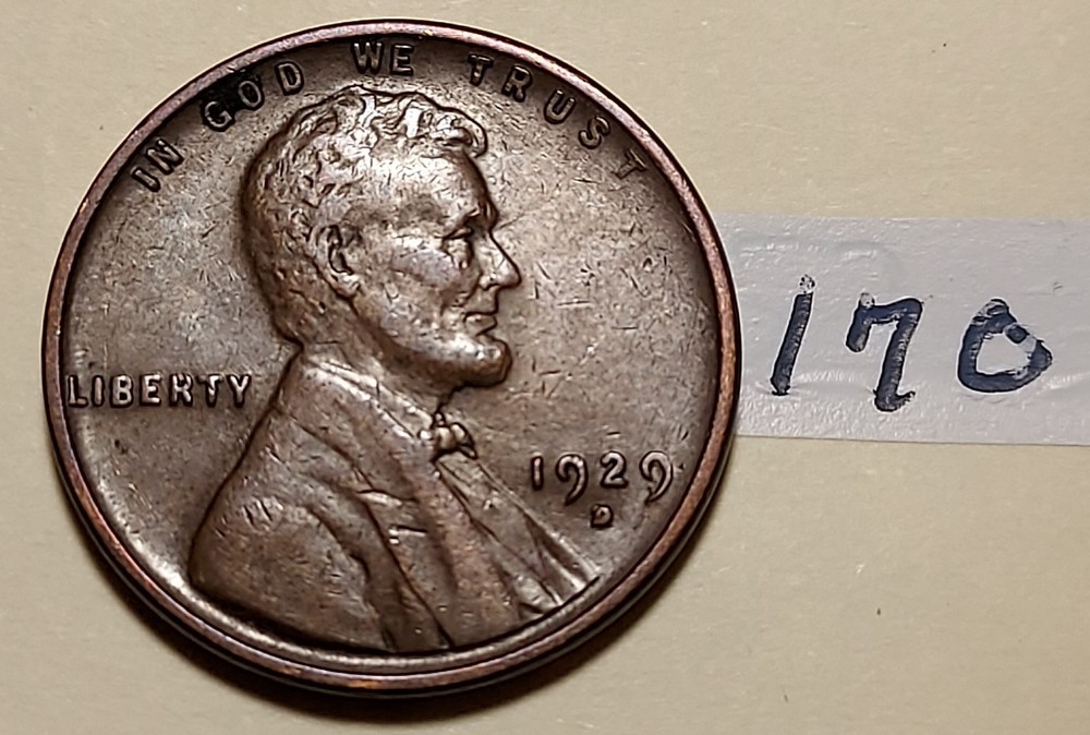 1929-D Lincoln Wheat Cent  VF  #170