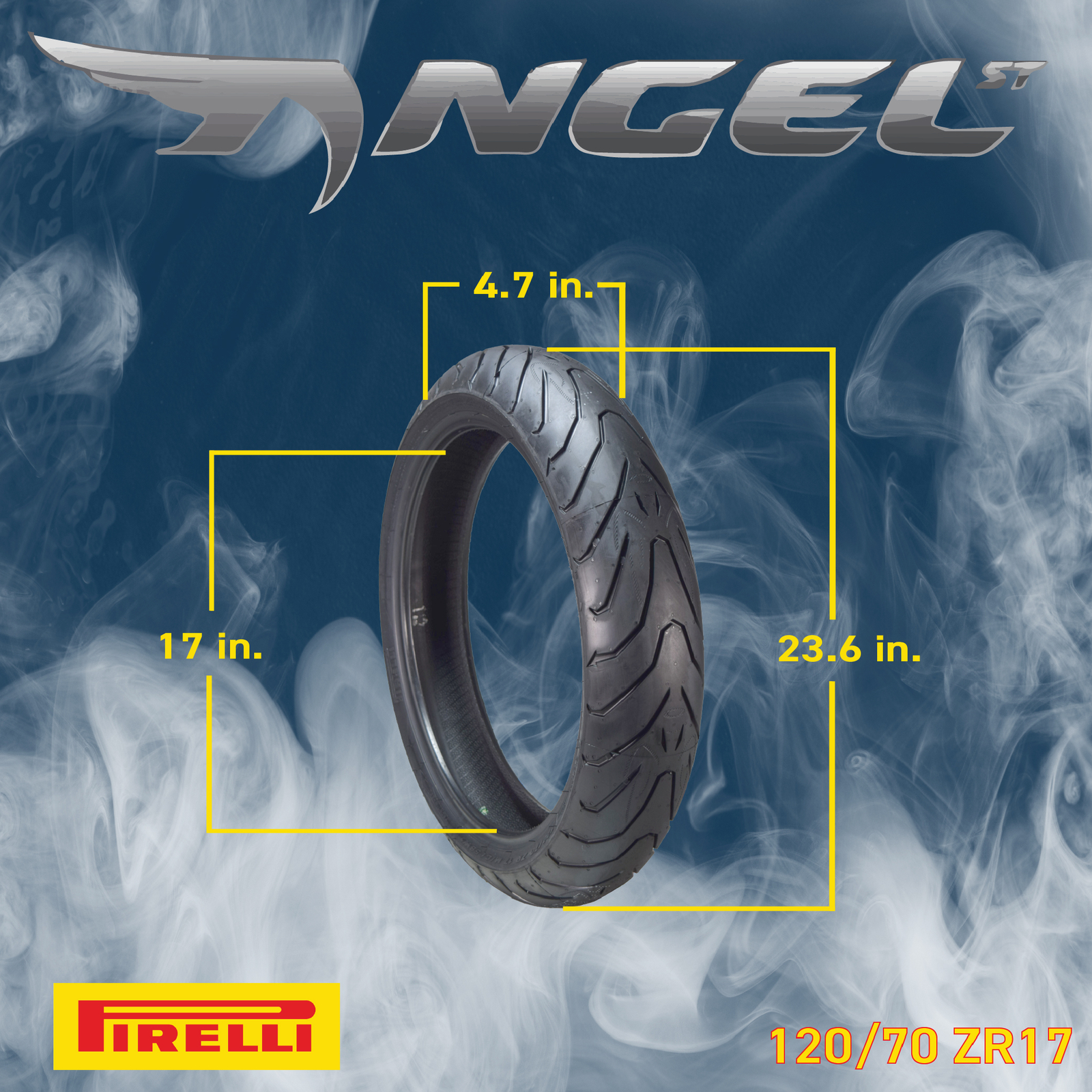 PIRELLI TIRE ANGEL ST Front & Rear set 120/70-17 180/55-17 Motorcycle Tires