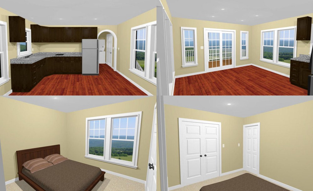 14x32 Tiny House -- 567 sq ft -- PDF FloorPlan -- Model 6H